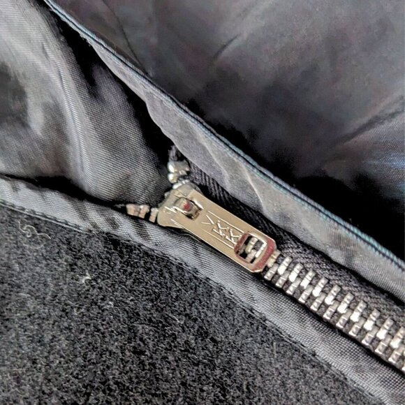 Vintage 80s MULBERRY STREET Iridescent Nylon Printed Trench Coat Zip Liner Sz 10 - Picture 8 of 9